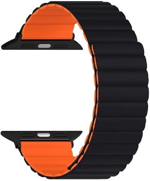 Ремешок на руку Lyambda ACRUX DSJ-30-40-BO силиконовый для Apple Watch 38/40/41 mm black/orange