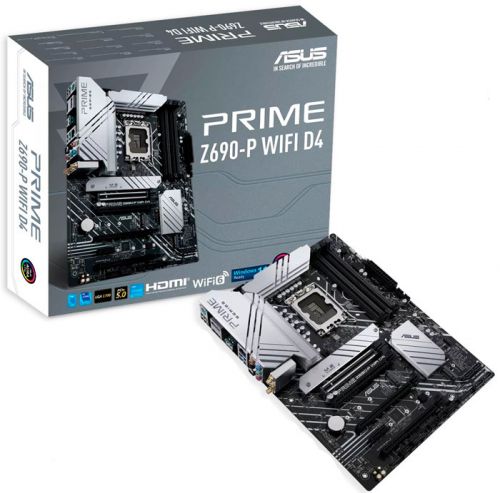 Материнская плата ATX ASUS PRIME Z690-P WIFI D4 90MB18N0-M0EAY0 (LGA1700, Z690, 4*DDR4(5333), 4*SATA