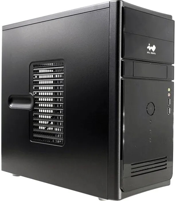 

Корпус mATX InWin ENR021 6177859 черный, БП 450W (PM-450ATX), 2*USB 3.0, audio, ENR021