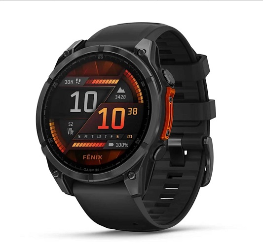 

Часы Garmin Fenix 8 AMOLED 010-02904-00 47мм, черный ремешок, серые, Fenix 8 AMOLED