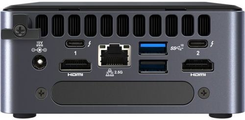Платформа Intel BNUC11TNHI50002 i5-1135G7, 2*DDR4, 2.5" HDD, 2*M.2 SSD, Iris Xe graphics, 2.5Glan, WiFi, BT, 2*HDMI, 2*DP(USB Type-C), 4*USB 3.0, 3*US - фото 2