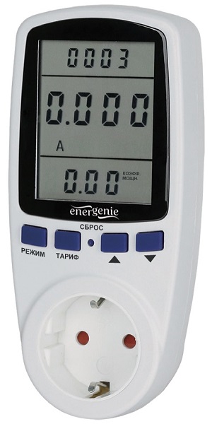 Измеритель мощности Energenie EHB12-1 16А, белый