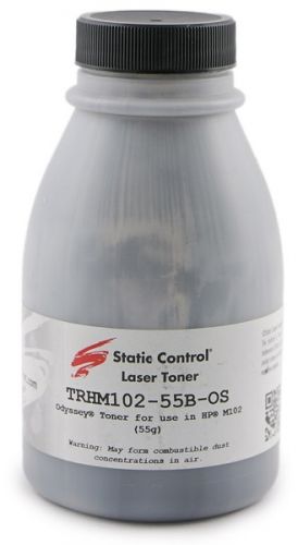 Тонер Static Control TRHM102-55B-OS черный флакон 55гр. для HP LJ M104/M132