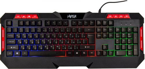 Клавиатура HIPER KG401 Inspire чёрная, 112кл, USB, мембранная, RGB подсветка - фото 1