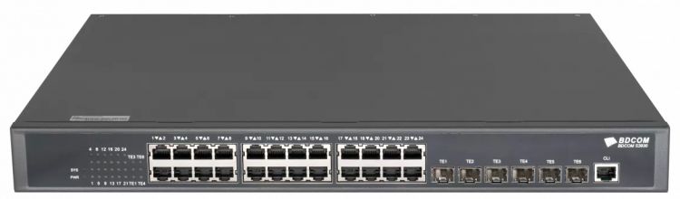 Коммутатор BDCom S3900-24T6X 24*GE TX, 6*10GE/GE SFP+, 2 power slots with 1 hot-swap AC220V power supply, the cooling fan, 1U, standard 19-inch rack-m 20 hole usb interface power supply 20t 3a multifunctional adapter built in cooling fan 3a charger 20 port parallel connection