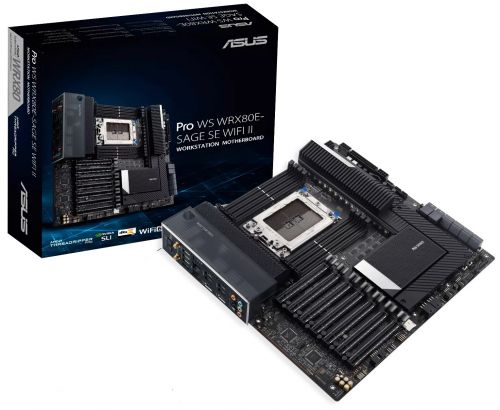 Материнская плата E-ATX ASUS PRO WS WRX80E-SAGE SE WIFI II 90MB1E60-M0EAY0 (sWRX8, AMD WRX80, 8*DDR4