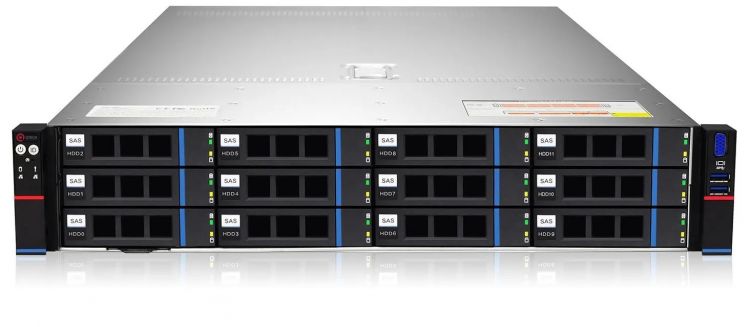 Сервер 2U Rack QTECH QSRV-261202-4N (4*NODE; 12*3.5 SATA 3.0 HS HDD (3 per node); Each node: 2*Scalable; 16*DDR4; Software RAID (PCH) 0,1,5 & 10; 1*HH цена и фото
