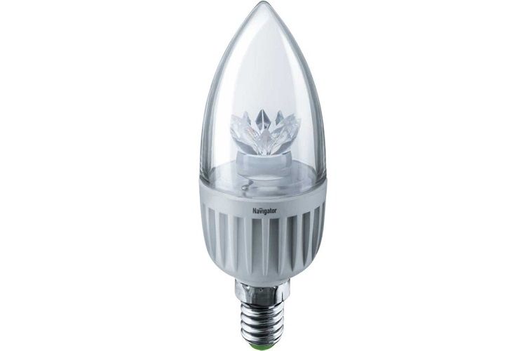 

Лампа светодиодная Navigator NLL-C37-7-230-2.7K-E14-CL (уп/10шт), рассеивающая линза, 7Вт, 176-264В, 2700К, 500лм, E14, 37х106мм, свеча, прозрачная (7, NLL-C37-7-230-2.7K-E14-CL