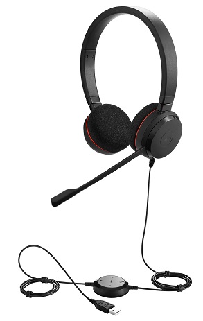 Гарнитура проводная Jabra Evolve 20 MS Duo 4999-823-109 USB, для Microsoft Lync