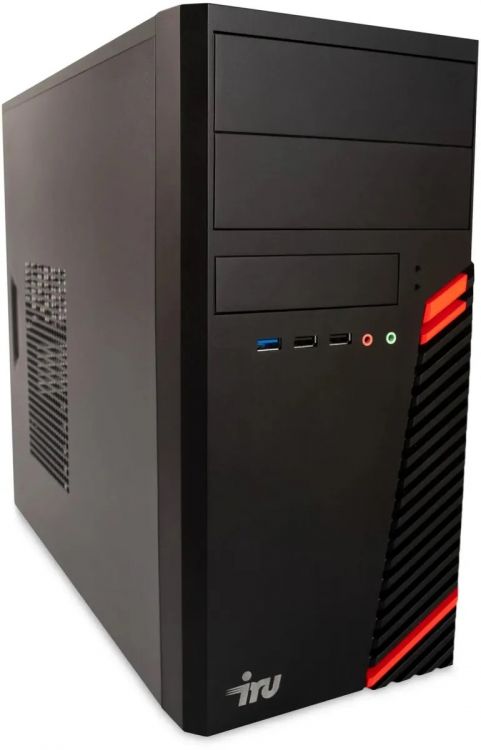 Компьютер iRu Office 310H6SM MT 1911837 i3 12100/8GB/256GB SSD/UHD Graphics 730/GbitEth/400W/Win11Pro/black