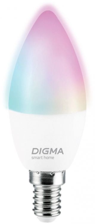 Лампа Digma DiLight F1 DLF1E14 умная E14 5Вт 470lm Wi-Fi набор светодиодных лампочек polaroid 220v c37s fil 4w 6500k e14 470lm 5шт