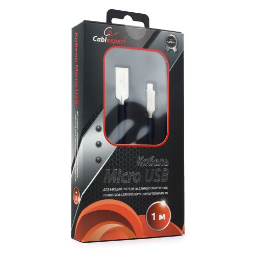 

Кабель интерфейсный USB 2.0 Cablexpert CC-P-mUSB02Bl-1M, CC-P-mUSB02Bl-1M