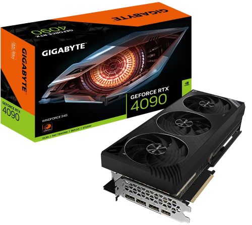 Видеокарта PCI-E GIGABYTE GeForce RTX 4090 WINDFORCE (GV-N4090WF3-24GD)