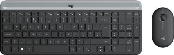 Клавиатура и мышь Wireless Logitech MK470 Slim graphite, USB 920-009204