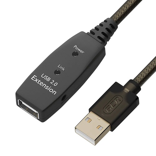 

Удлинитель USB 2.0 Greenconnect GCR-53805 активный 7.5m, AM/AF, GOLD, черно-прозрачный, с усилителем сигнала, разъём для доп.питания, 28/24 AWG, GCR-53805