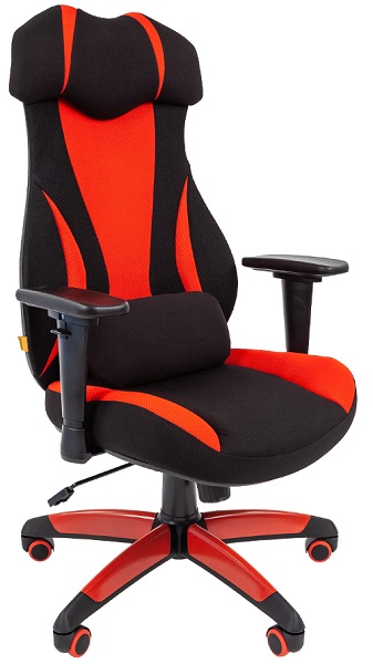 Кресло игровое Chairman GAME 14 черное/красное, ткань, до 120 кг