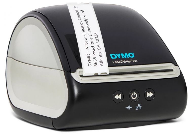 Принтер термотрансферный Dymo LableWriter 5XL 2112725 USB, ленты 24мм, 36мм, 48мм, 54мм, 62мм, 72мм, 104мм, черный