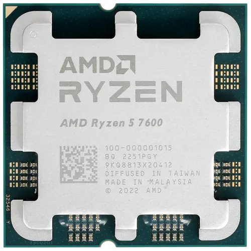 Процессор AMD Ryzen 5 7600 100-000001015 Zen 4 6C/12T 3.8-5.1GHz (AM5, L3 32MB, 5nm, TDP 65W) OEM