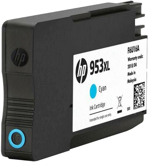 

Картридж HP F6U16A 953XL High Yield Cyan Original Ink Cartridge, F6U16A