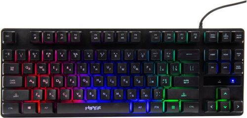 Клавиатура HIPER KG201 Demure чёрная, 97кл, USB, мембранная, RGB подсветка