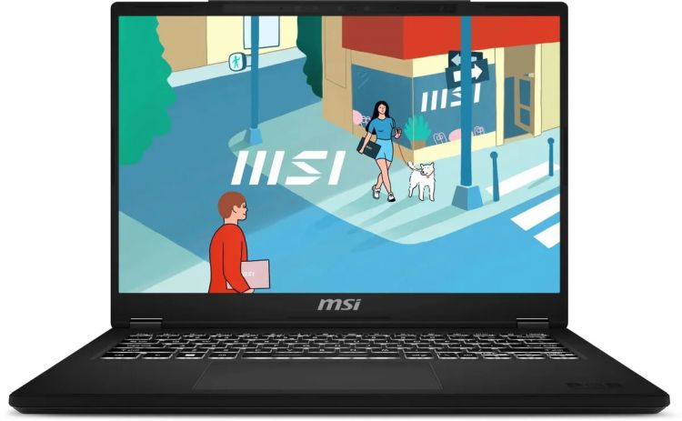 Ноутбук MSI Modern 14 H D13MG-088XRU 9S7-14L112-088 i5-13420H/16GB/512GB SSD/Iris Xe graphics/14” FHD+ IPS/WiFi/BT/cam/DOS/black