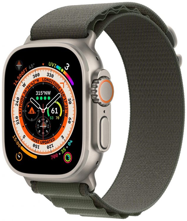 Часы Apple Watch Ultra 49mm S Titan Case/Green Alpine Loop