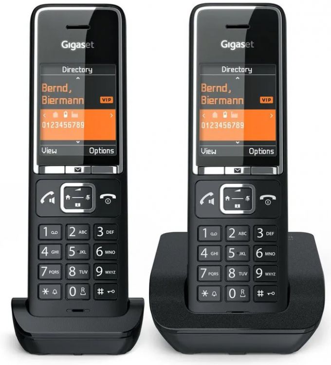 Телефон Gigaset Comfort 550 DUO L36852-H3001-S304 цветной дисплей, черный - фото 1