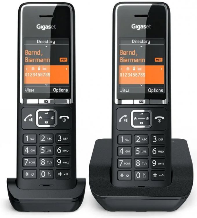 

Телефон DECT Gigaset Comfort 550 DUO L36852-H3001-S304 цветной дисплей, черный, Comfort 550 DUO