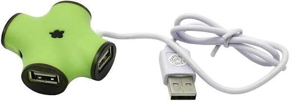 

Концентратор USB 2.0 CBR CH 100 Green green, 4 порта, CH 100 Green