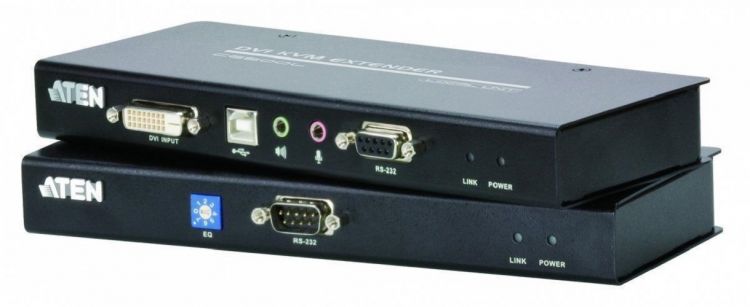 

Консоль KVM Aten CE600-AT-G USB DVI Cat 5 KVM Extender (1024x768@60m), CE600-AT-G