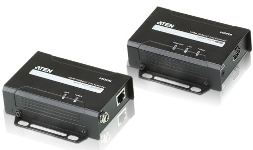 Удлинитель Aten VE801-AT-G HDMI HDBaseT-Lite, 60 м, 1xUTP Cat5e, HDMI+RJ45, F, без шнуров, 2xБП 220> 5V hdmi видеоудлинитель по витой паре hdbaset lite до 70м aten hdbaset lite ve801