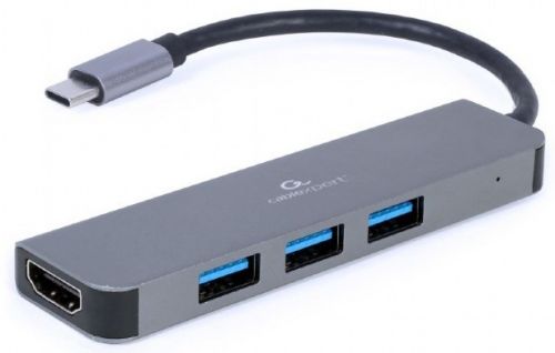 Концентратор Cablexpert A-CM-COMBO2-01 USB-C (вилка) 2-в-1 (хаб + HDMI)