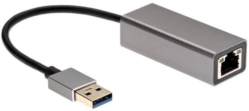 Кабель-переходник Aopen/Qust ADU312M USB 3.0 A(M)/LAN RJ-45 1000 Mbps, Alum Shell