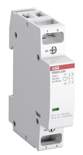 

Контактор ABB 1SBE121111R0620 ESB20-20N-06 модульный (20А АС-1, 2НО), катушка 230В AC/DC, 1SBE121111R0620