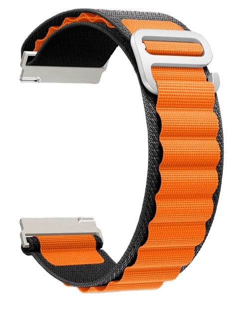 

Ремешок на руку Lyambda DSN-24-44-BO петлевой нейлоновый для Apple Watch 42/44/45/49 mm black/orange, DSN-24-44-BO