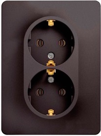 

Розетка Systeme Electric GSL001324 GLOSSA двойная с заземлением в сборе (графит), GSL001324