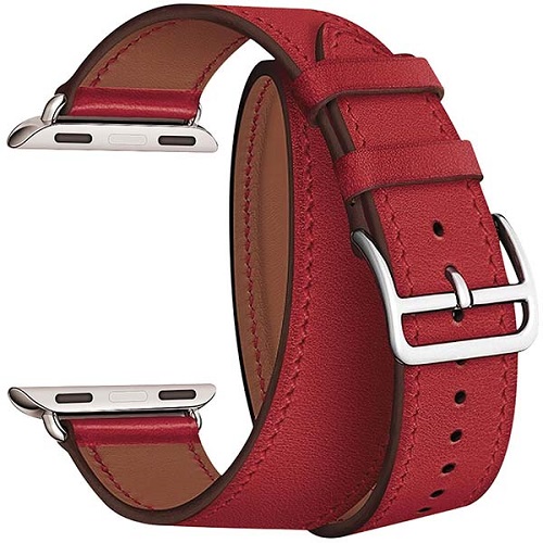 

Ремешок на руку Lyambda MERIDIANA LWA-01-40-RD кожаный в два оборота для Apple Watch 38/40 mm red, MERIDIANA