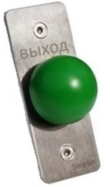 Кнопка выхода Smartec ST-EX031 металлическая, врезная, кнопка грибок, НЗ/НР контакты, размер: 35х90 мм