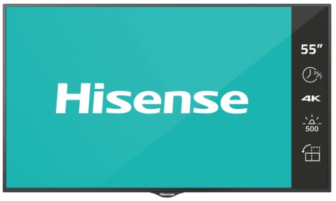 Панель LCD Hisense 55BM66AE 3840х2160, 500 кд/м2, 1100:1, 24/7, E-LED цена и фото