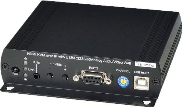 f91 rs232 usb ethernet black Передатчик SC&T HKM02BT KVM: HDMI, USB, аудио, RS232 и ИК сигналов по Ethernet до 150м (CAT5e/CAT6). Позволяет передавать HDMI(1080p и 1920x1200 (WUXG