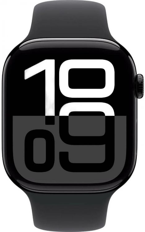 

Часы Apple Watch Series 10 GPS 46mm MWWP3 Jet Black Aluminium Case with Black Sport Band - S/M, Watch Series 10 GPS 46mm