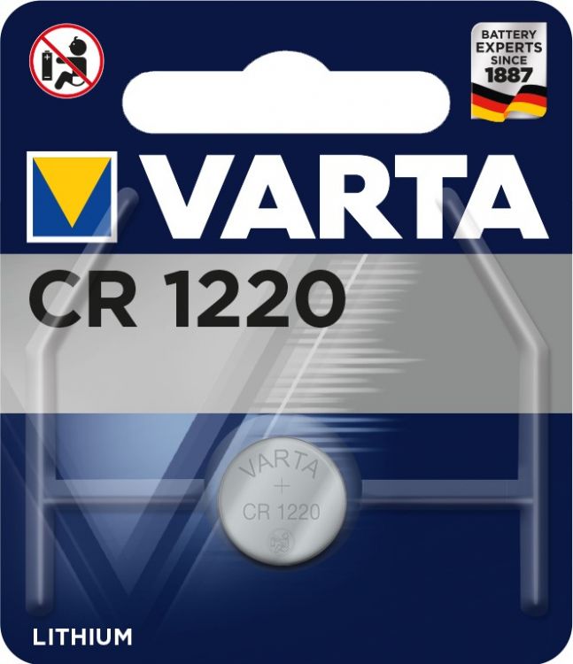 

Батарейка Varta ELECTRONICS CR1220 06220101401 BL1 Lithium 3V, ELECTRONICS CR1220