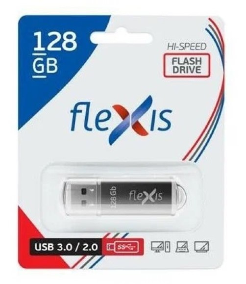 

Накопитель USB 3.0 128GB Flexis RB-108 Gen 1 (5 Гбит/с), чёрный, RB-108