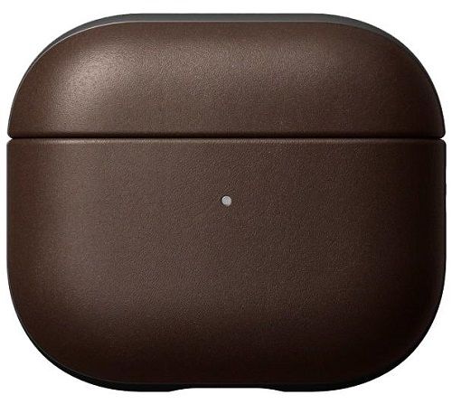 Чехол Nomad Modern Leather NM01001485 для зарядного кейса наушников Apple Airpods 2021, кожа натуральная, коричневый