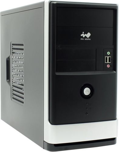 Корпус mATX In Win 6150885 черный/серый, БП 400W, 2*USB 2.0, audio - фото 1
