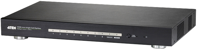 Разветвитель Aten VS1818T-AT-G Video Splitter, HDMI, 1> 8 мониторов/port, 100 метр./1080p; 60 метр./4Kx2K, F, без шнуров, БП, (по 1 витой паре;треб. у hdmi compatible 2 dual port y splitter 1080p hdmi compatible port male to 2 female 1 in 2 out splitter practical cable converter