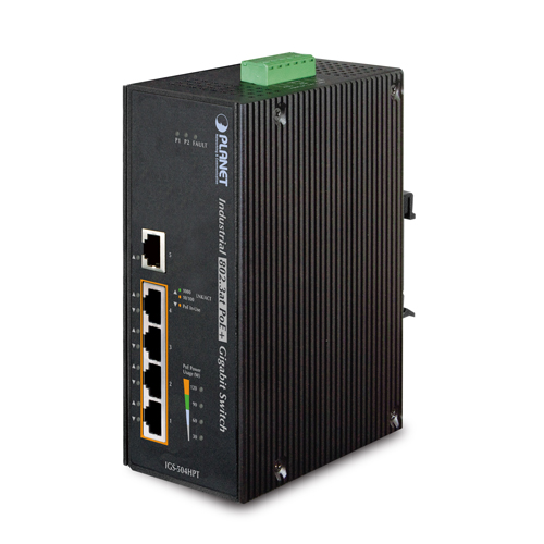 

Коммутатор PoE Planet IGS-504HPT промышленный, IP30 5-Port GE 4-Port 802.3AT POE+ (-40 to 75 C), IGS-504HPT