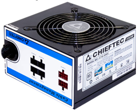 Блок питания ATX Chieftec CTG-650C 650W EPS12 Cab Manag 85+ 12cm Fan APFC (20+4),4+8p, Mod 2(3xSATA)