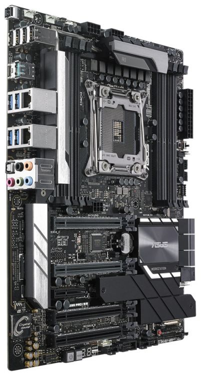 Материнская плата ATX ASUS WS X299 PRO/SE (УЦЕНЕННЫЙ) (LGA2066,X299,8*DDR4(4133),6*SATA 6G RAID,2*M.2,5*PCI-E,7.1CH,2*GLan,5*USB 3.1/Type-C) RTL