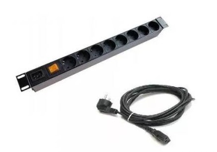 

Блок розеток QTECH QS-PDU-1U-32А-8С19-2MN 1U для подключения ИБП, 8 розеток C19, 2Р32А, шнур 2 метра, QS-PDU-1U-32А-8С19-2MN